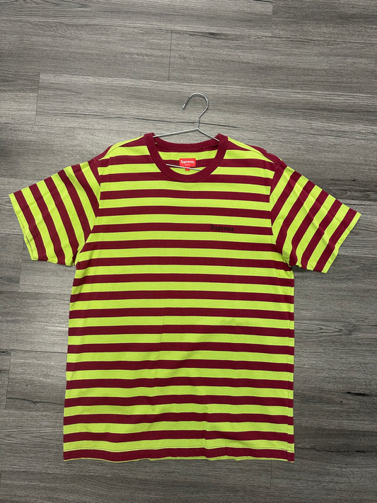 Supreme Tee "Green/Red Stripes"