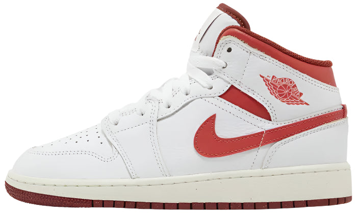 2024 Air Jordan Mid 1 SE "White Dune Red" (GS)
