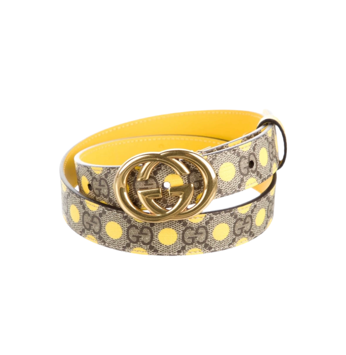 Gucci Belt "Yellow Polkadot" (W)