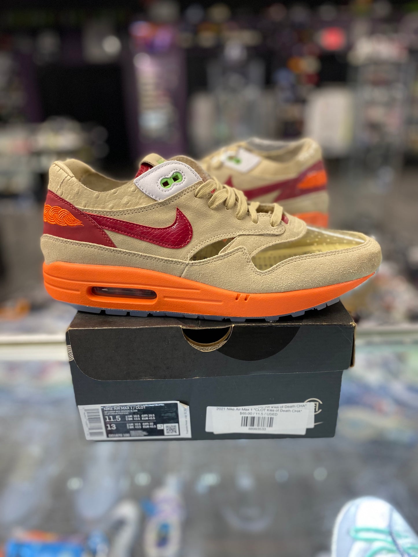 2021 Nike Air Max 1 "CLOT Kiss of Death CHA"