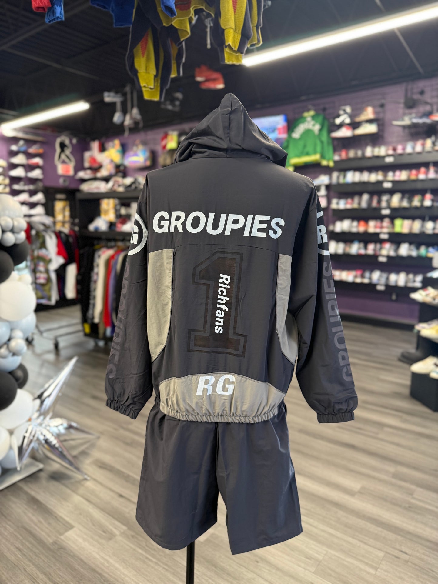 Rich Groupies Short Sets "Grey"