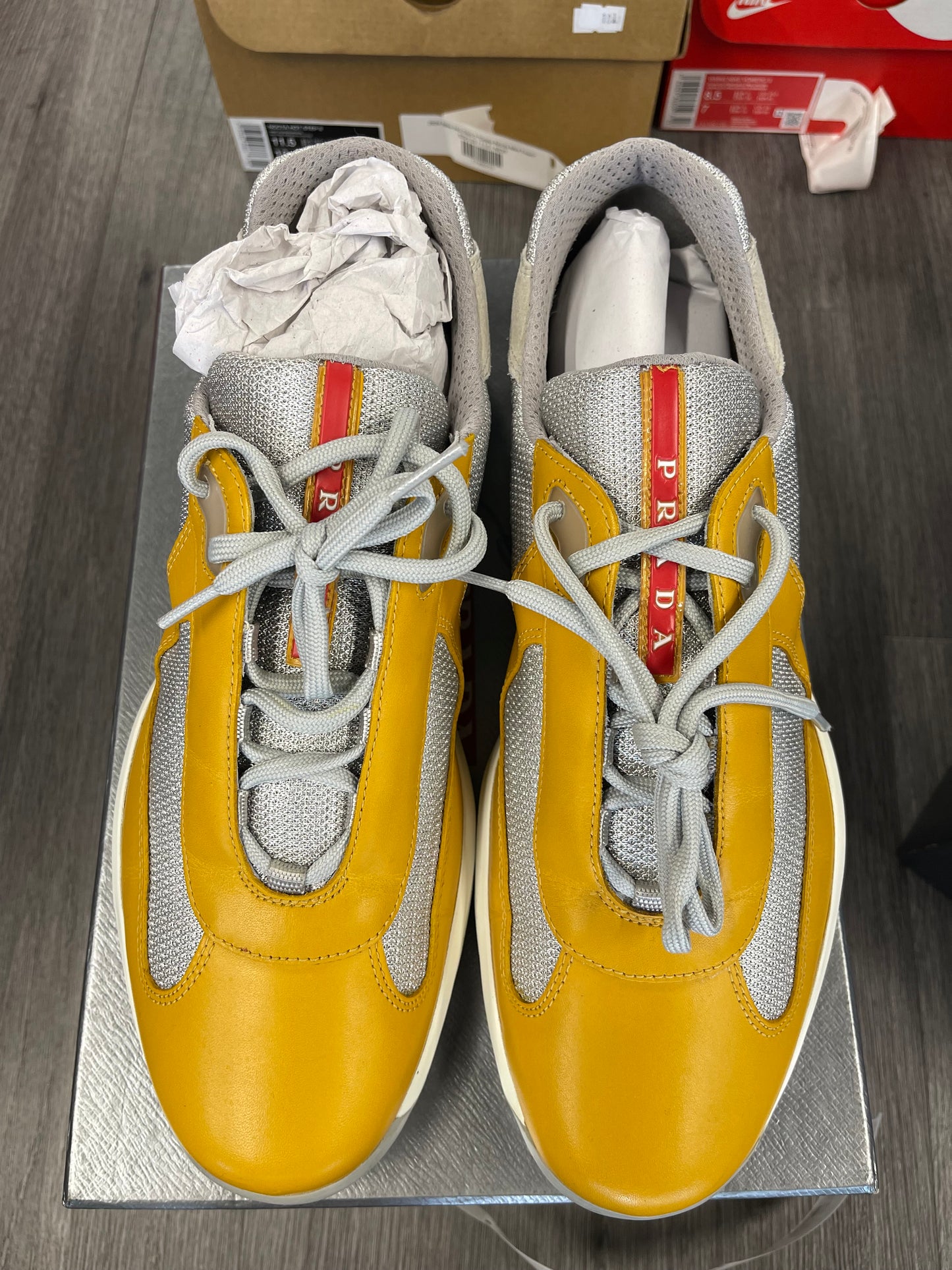 Prada America's Cup Sneaker "Leather Mimosa"