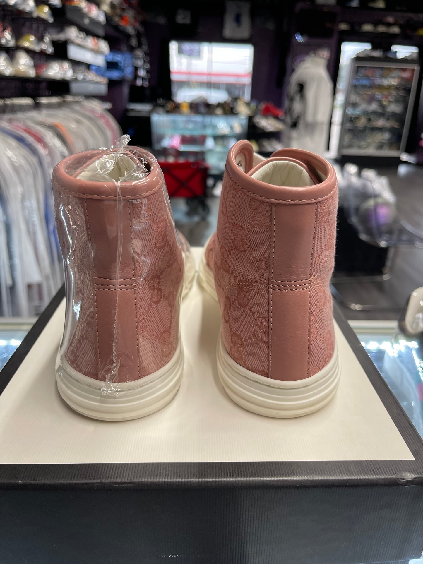 Gucci 1977 High "Rose Gold GG Canvas”