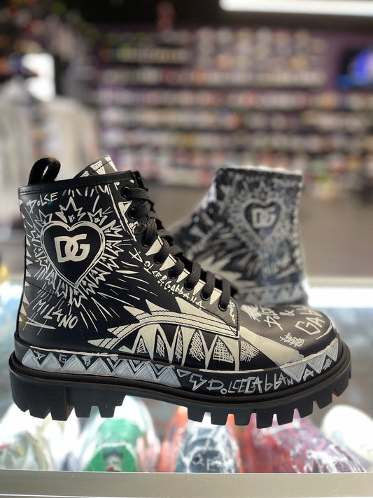 Dolce & Gabbana Boot Graffiti "Black/White"