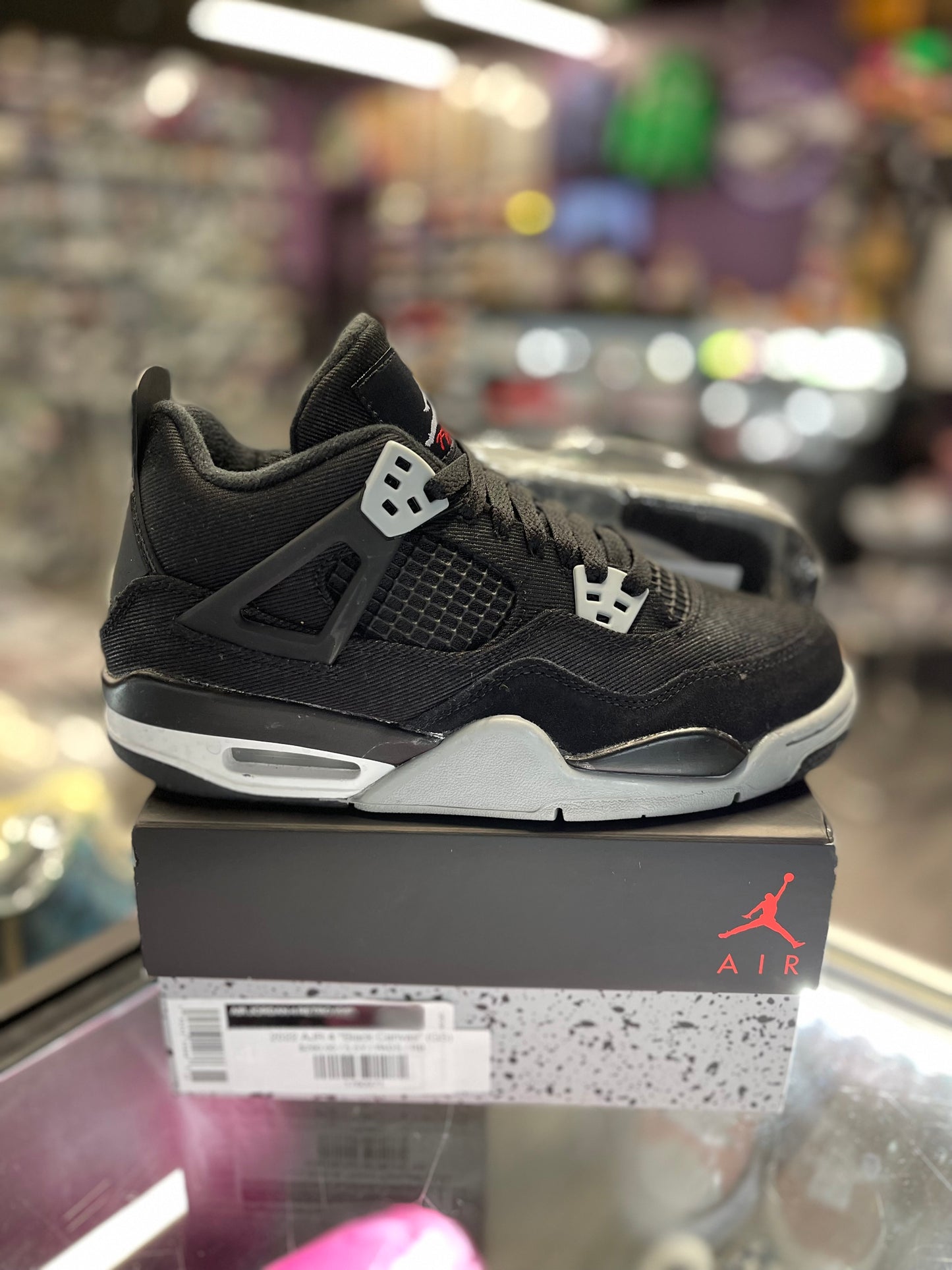 2022 Air Jordan Retro 4 "Black Canvas" (GS)