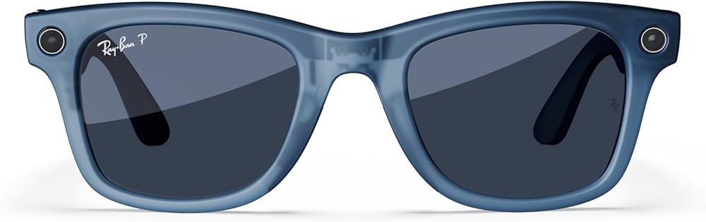 Ray Ban Meta Quest Wayfarer Square Matte Jeans Transparent/Polarized "Dusty Blue"