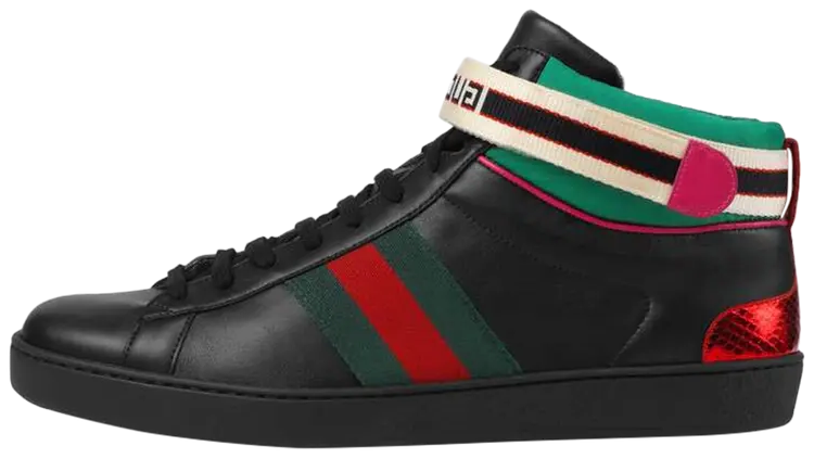 Gucci Stripe Ace High Top "Black"