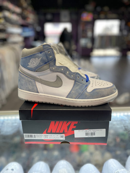 2021 Air Jordan Retro 1 High "Hyper Royal Smoke Grey"
