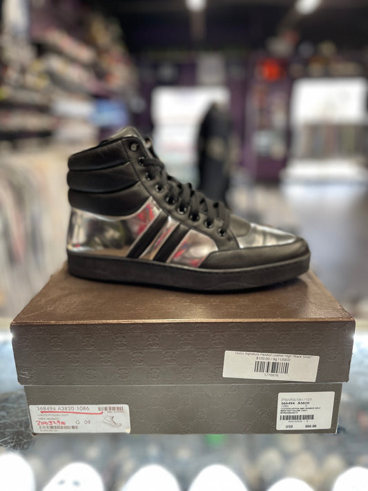 Gucci Signature Padded Leather High "Black Sliver"