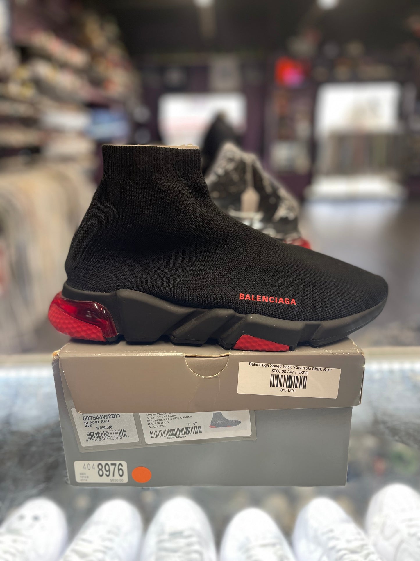 Balenciaga Speed Sock "Clearsole Black Red"