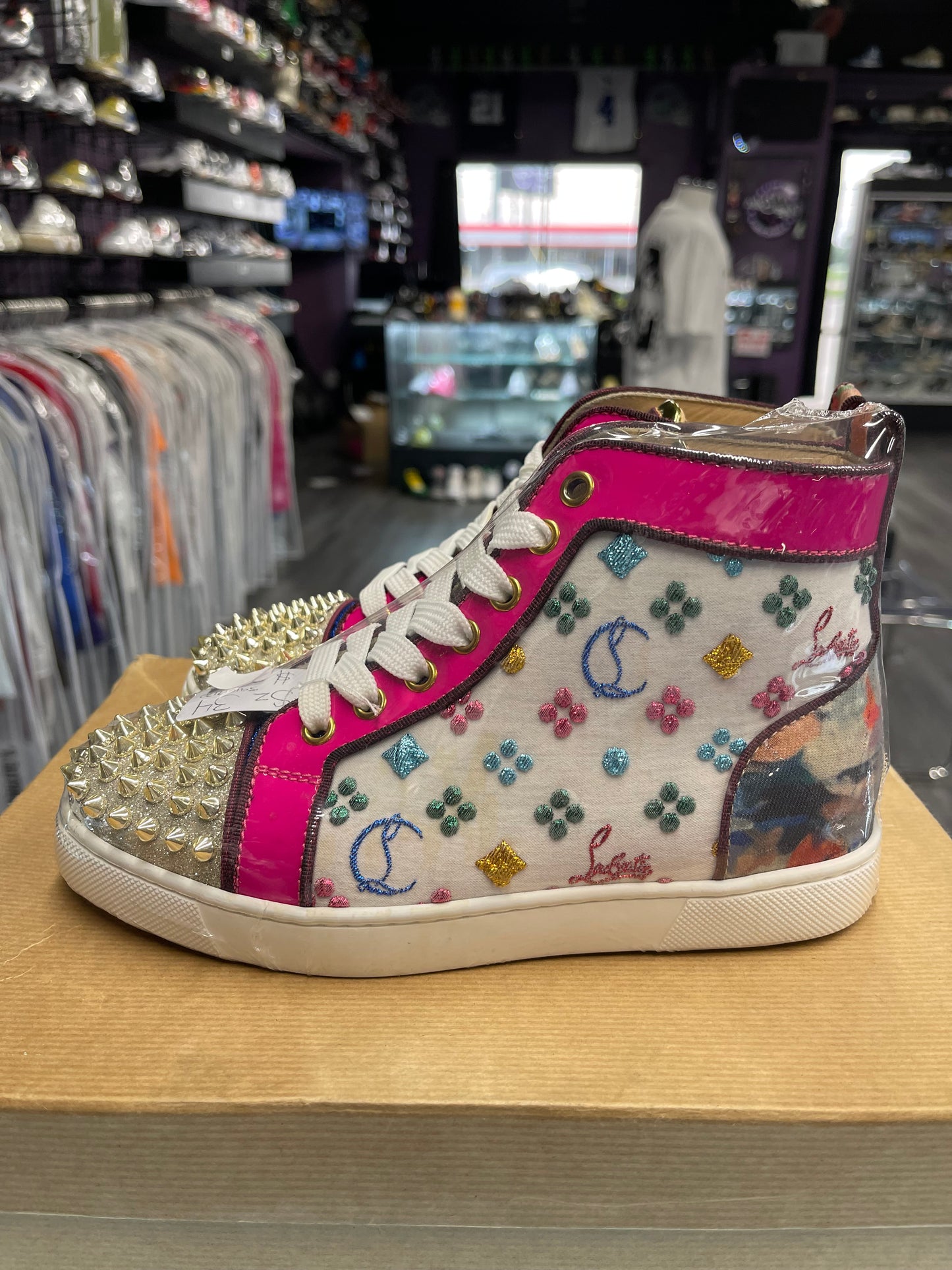 Christian Louboutin Lou Spikes Orlato Flat "Multi-Color" (W)