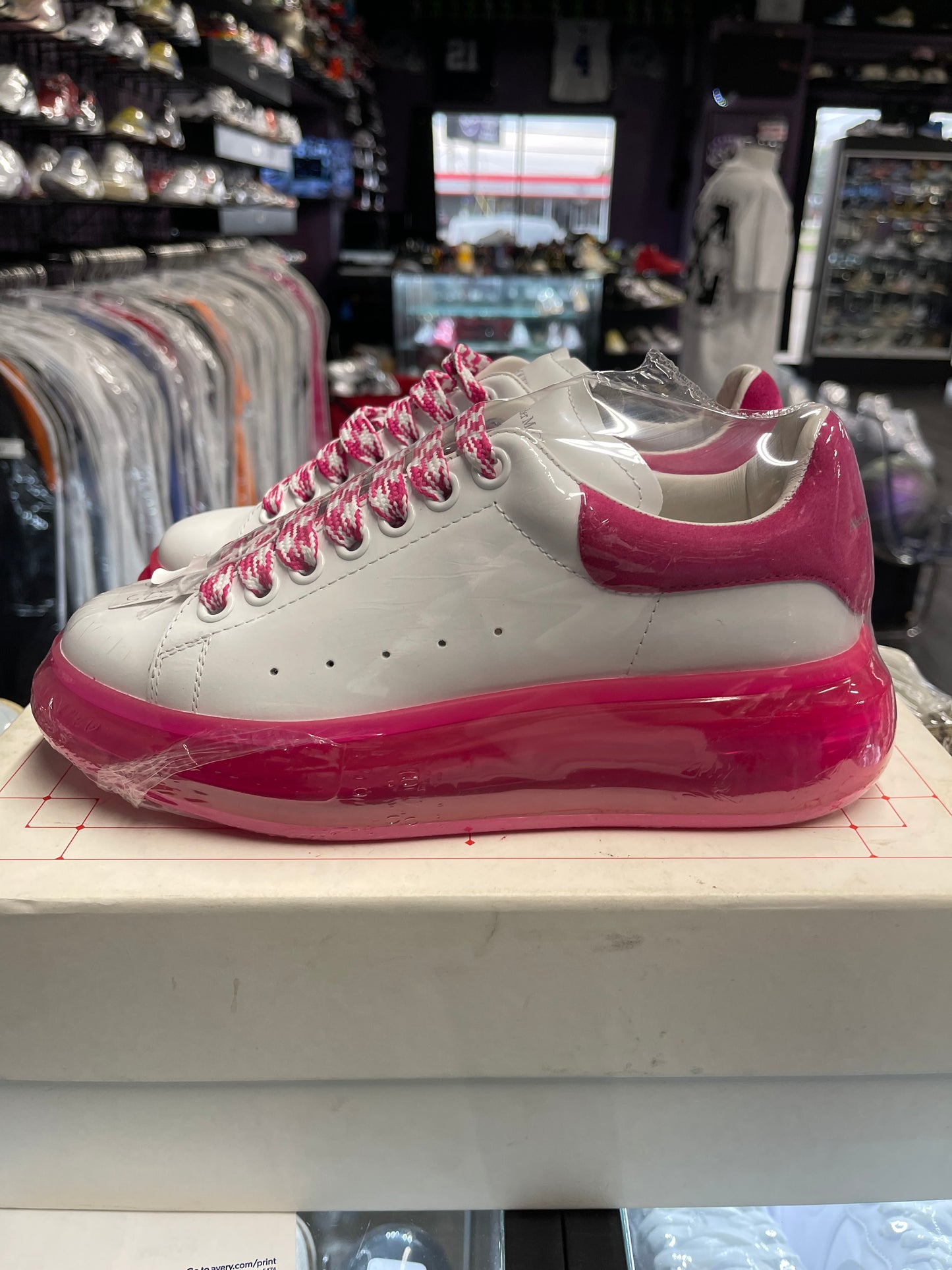 Alexander McQueen Oversized "White/Pink"