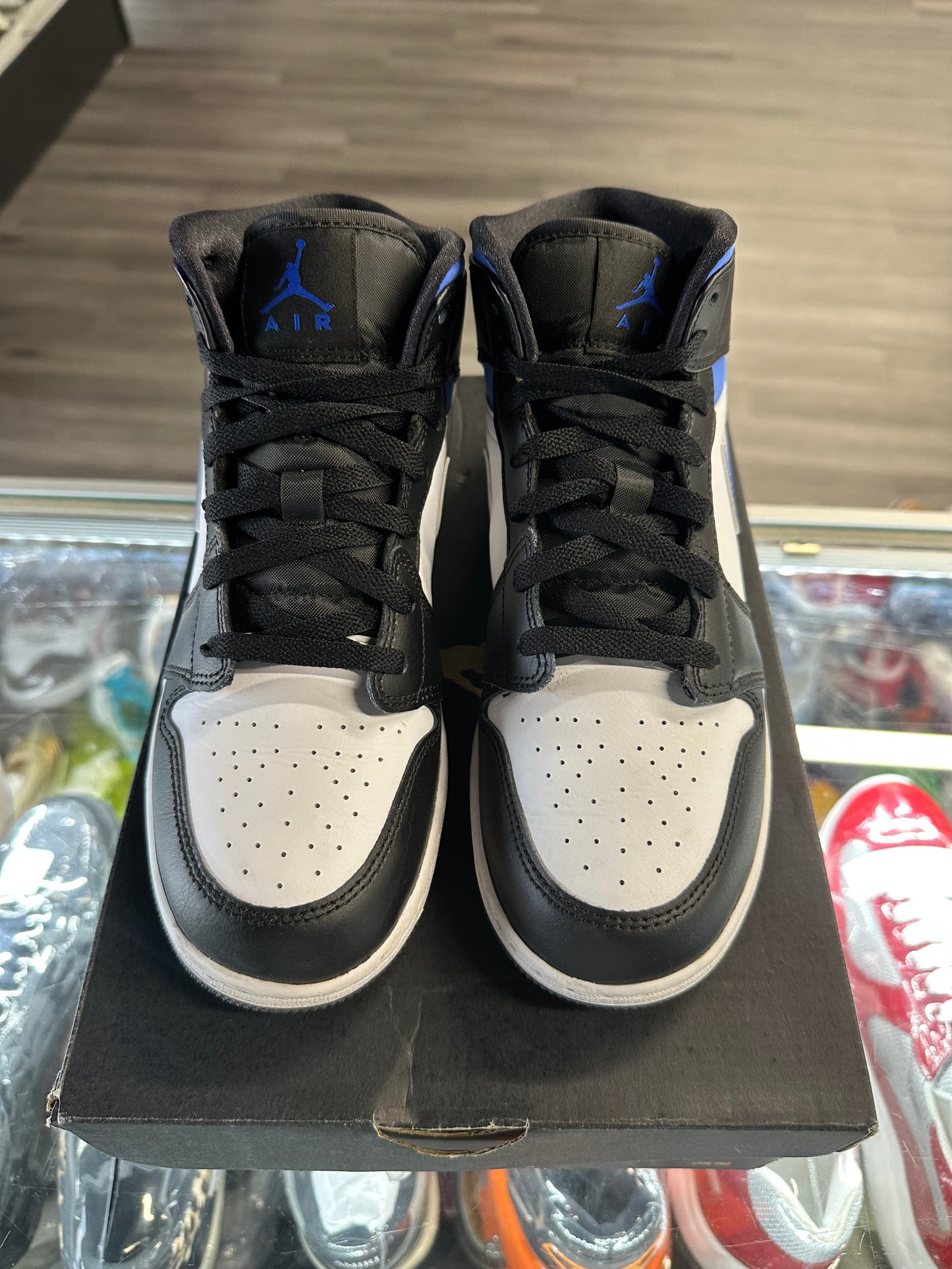2021 Air Jordan Mid 1 "White Black Racer Blue" (GS)