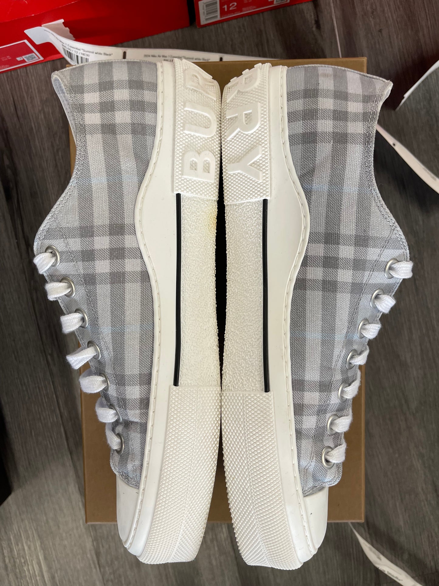 Burberry Check Low "White/Blue"