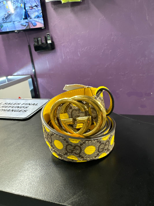 Gucci Belt "Yellow Polkadot" (W)