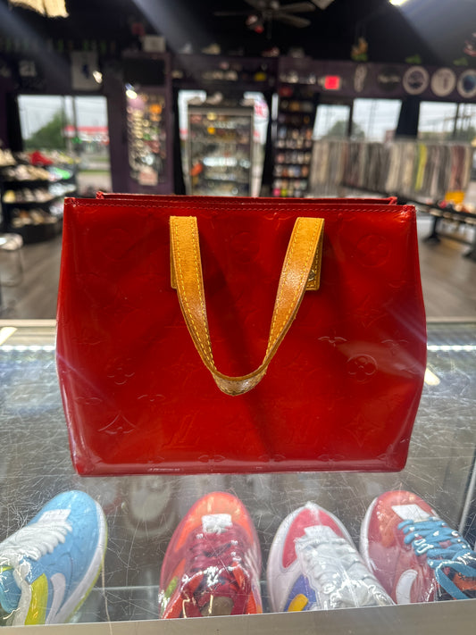 Louis Vuitton Monogram Vernise Hand Bag "Red"