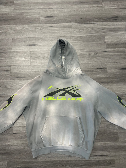 Hellstar Hoodie "Grey Volt Green"