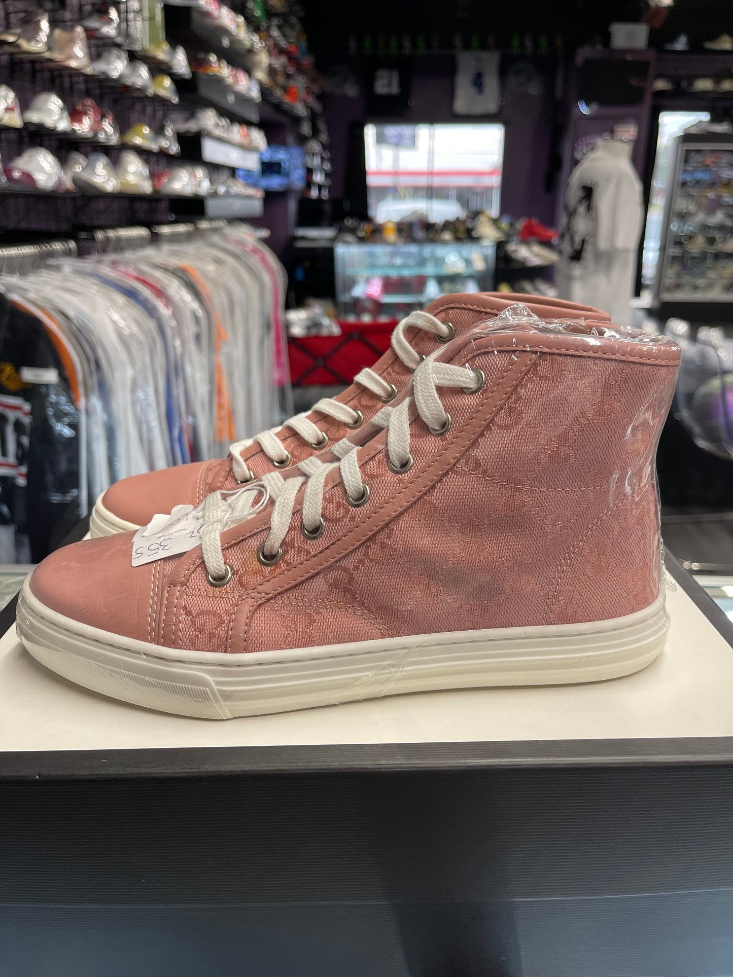 Gucci 1977 High "Rose Gold GG Canvas”