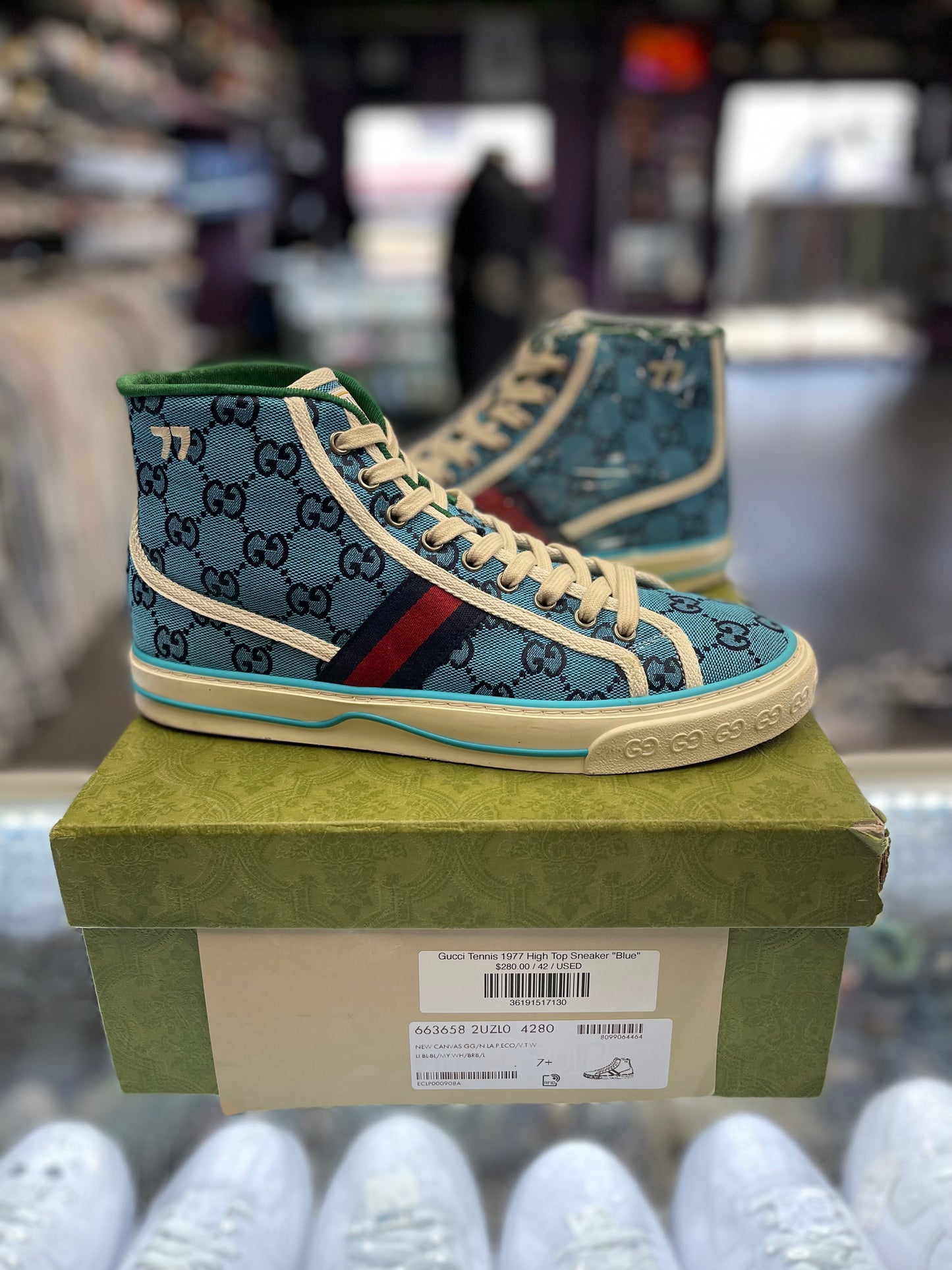 Gucci Tennis 1977 High Top Sneaker "Blue"