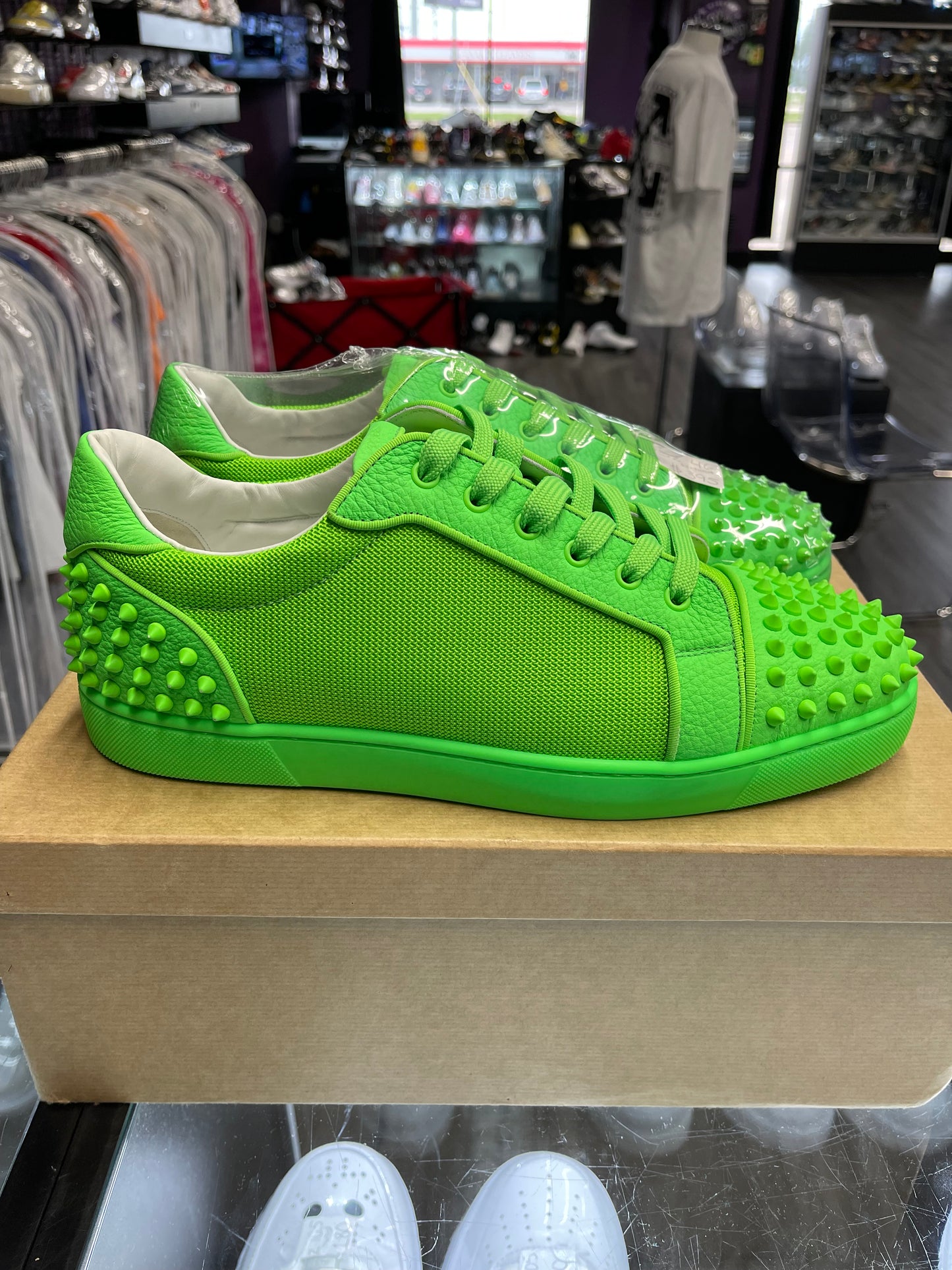 Christian Louboutin Low Spikes "Slime"