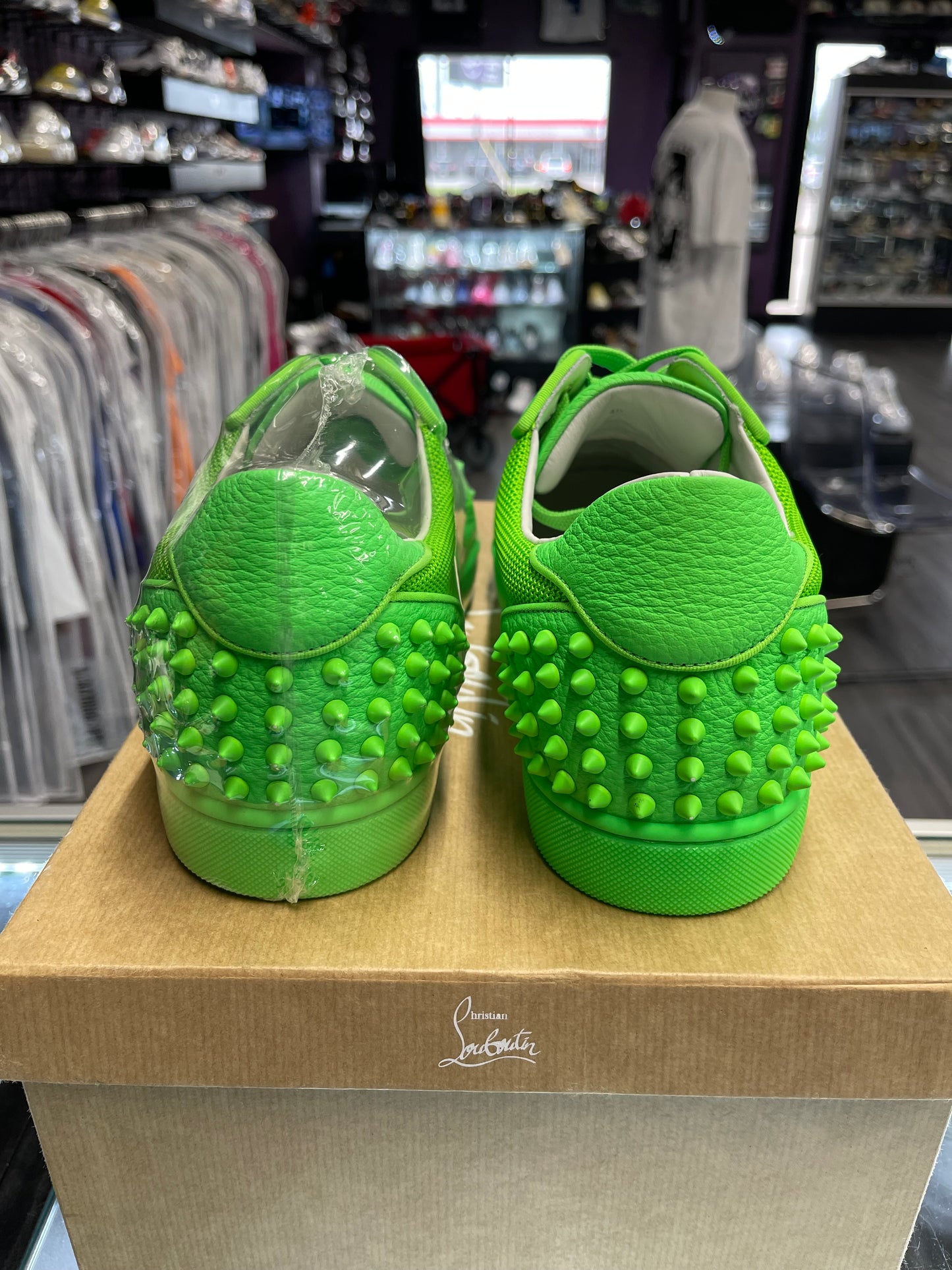 Christian Louboutin Low Spikes "Slime"