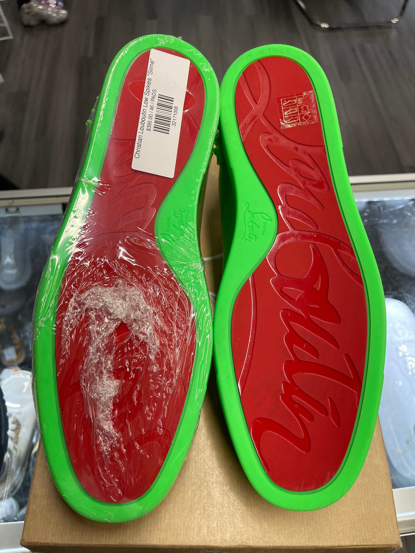 Christian Louboutin Low Spikes "Slime"