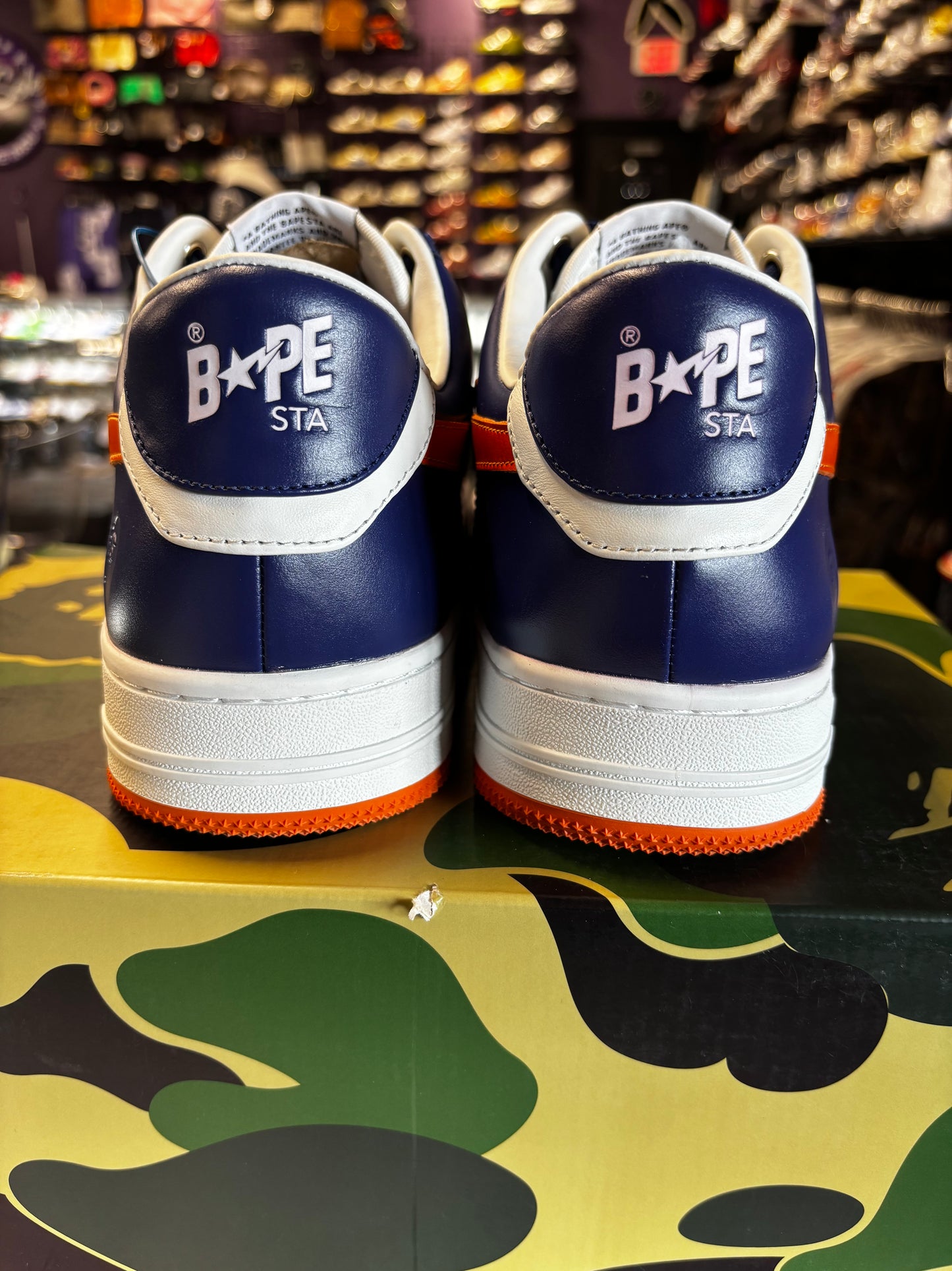 Bapesta Low "Leather Purple Orange"