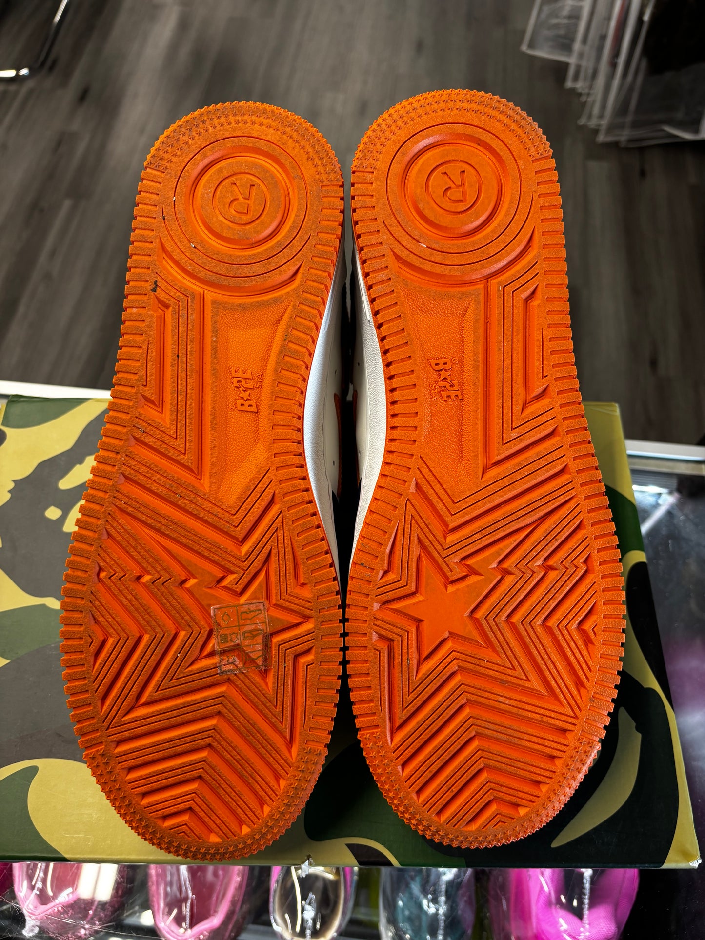 Bapesta Low "Leather Purple Orange"