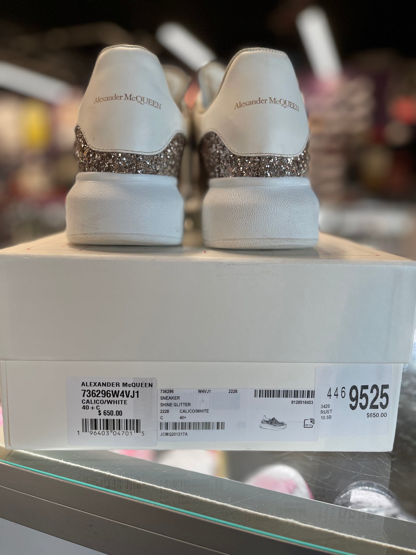 Alexander Mcqueen Oversized Sneaker "Glitter Gold"