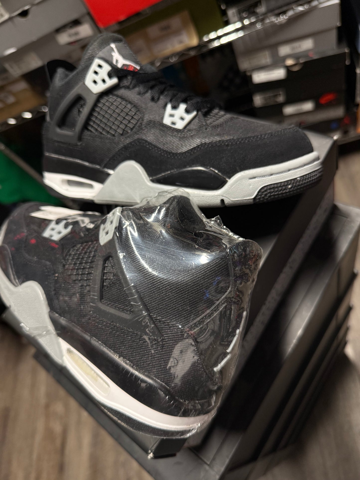 2022 Air Jordan Retro 4 "Black Canvas" (GS)
