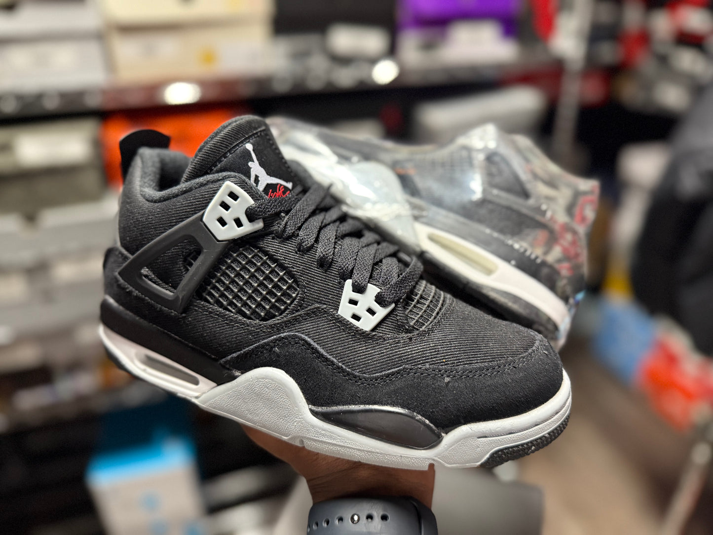 2022 Air Jordan Retro 4 "Black Canvas" (GS)