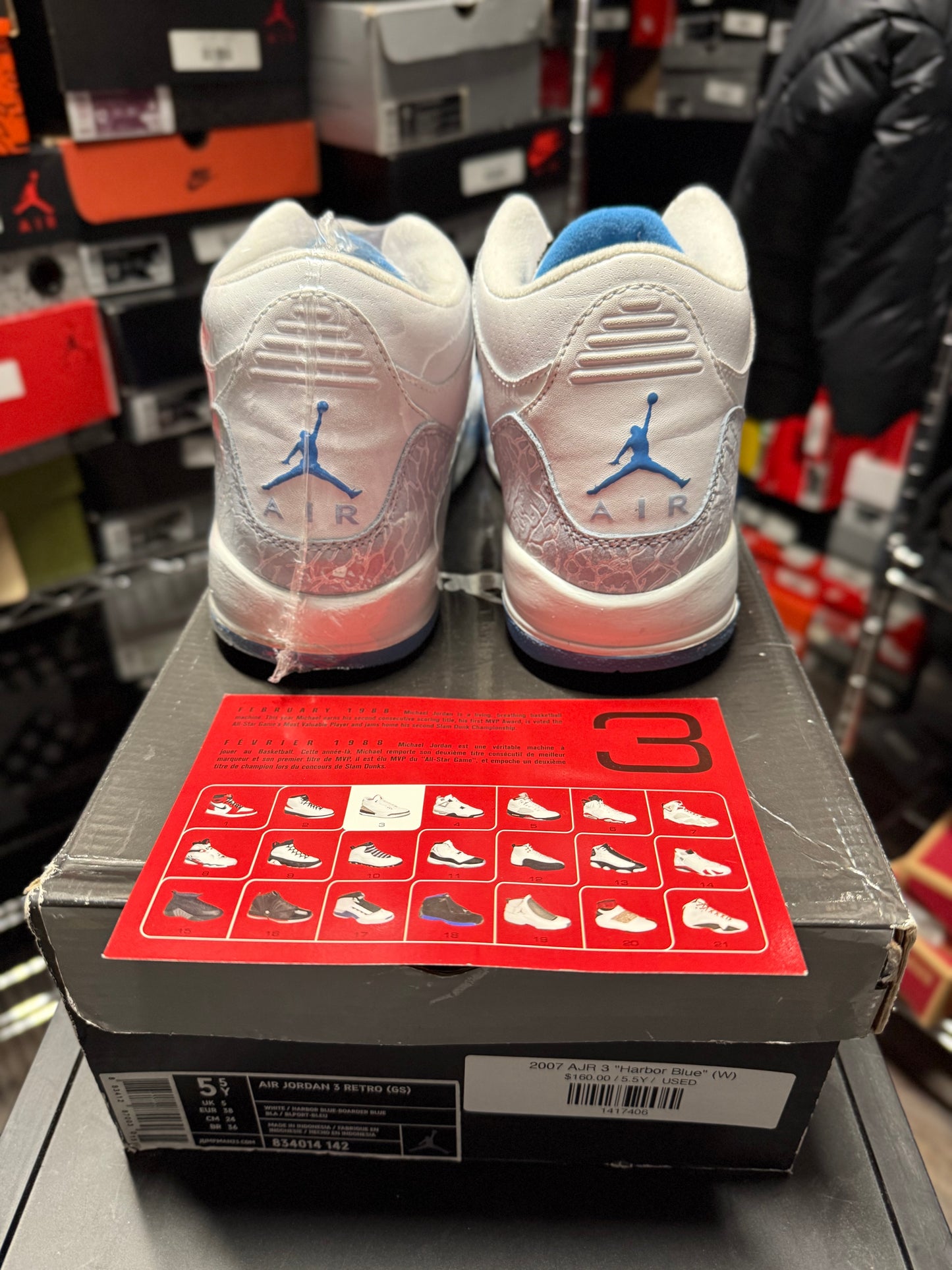 2007 Air Jordan Retro 3 "Harbor Blue" (W)