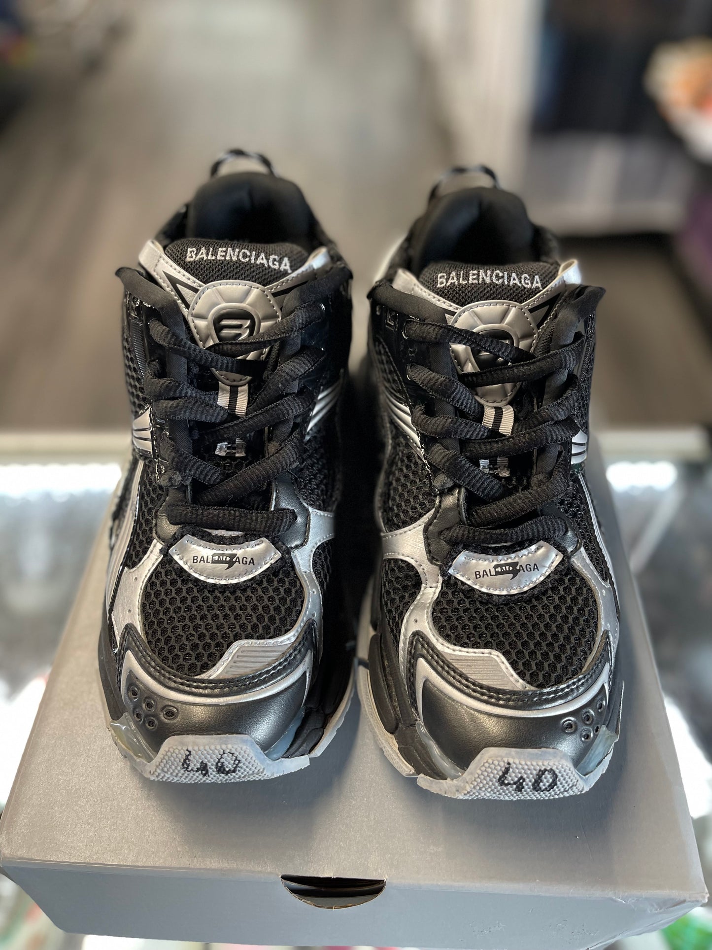 Balenciaga Runner "Black/Silver"