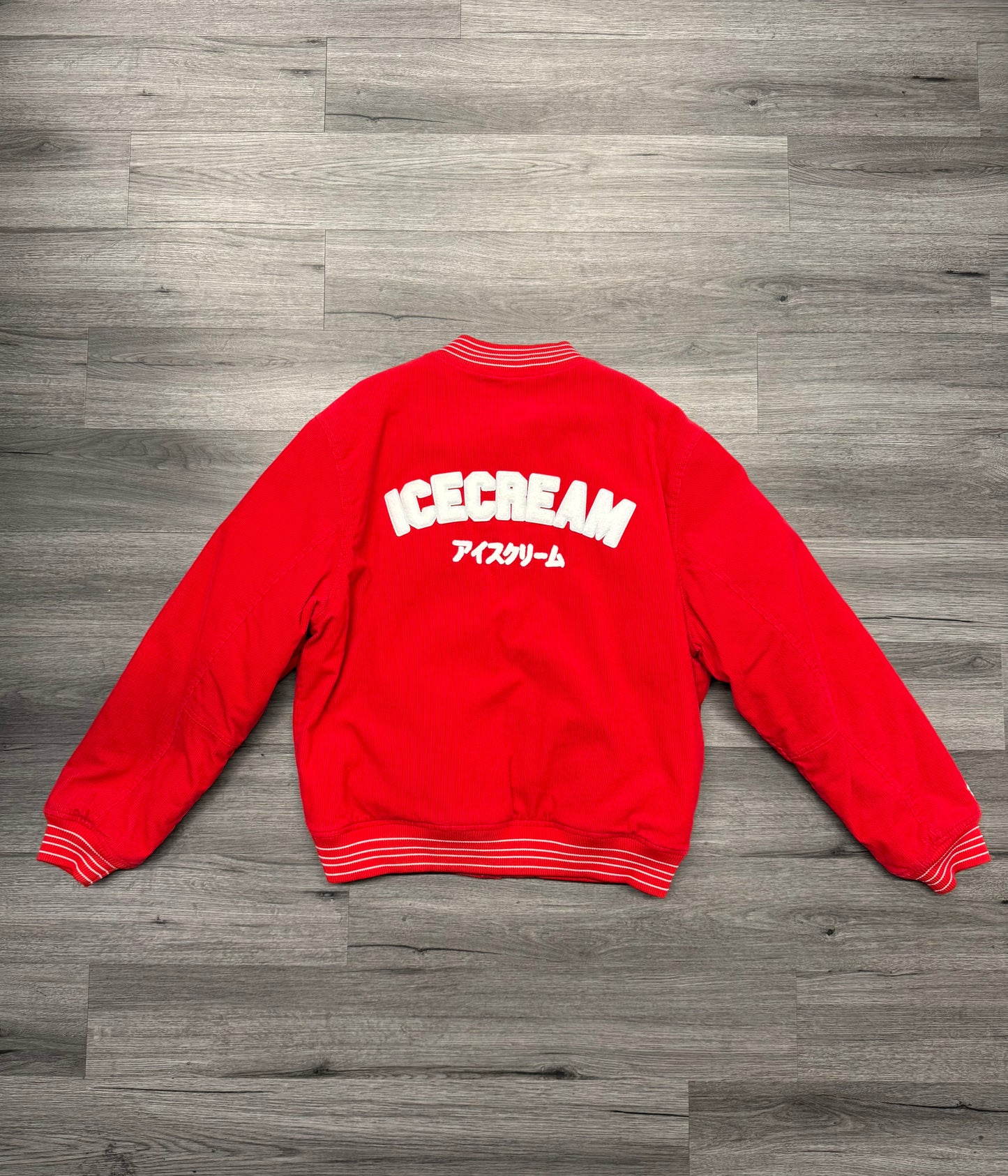 Ice Cream Varsity Jacket "Hounds Corduroy Red"