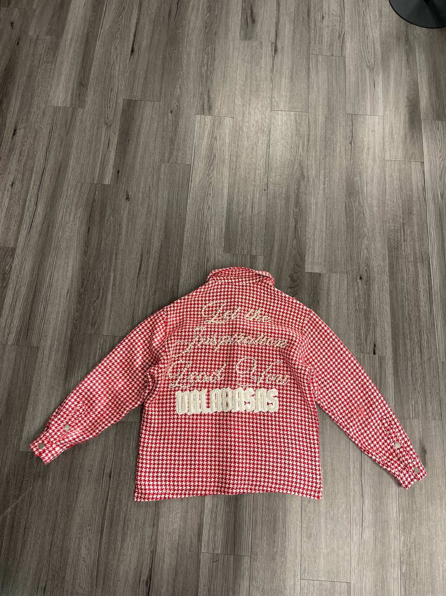 Valabasas Knit Button Up "Red/White"