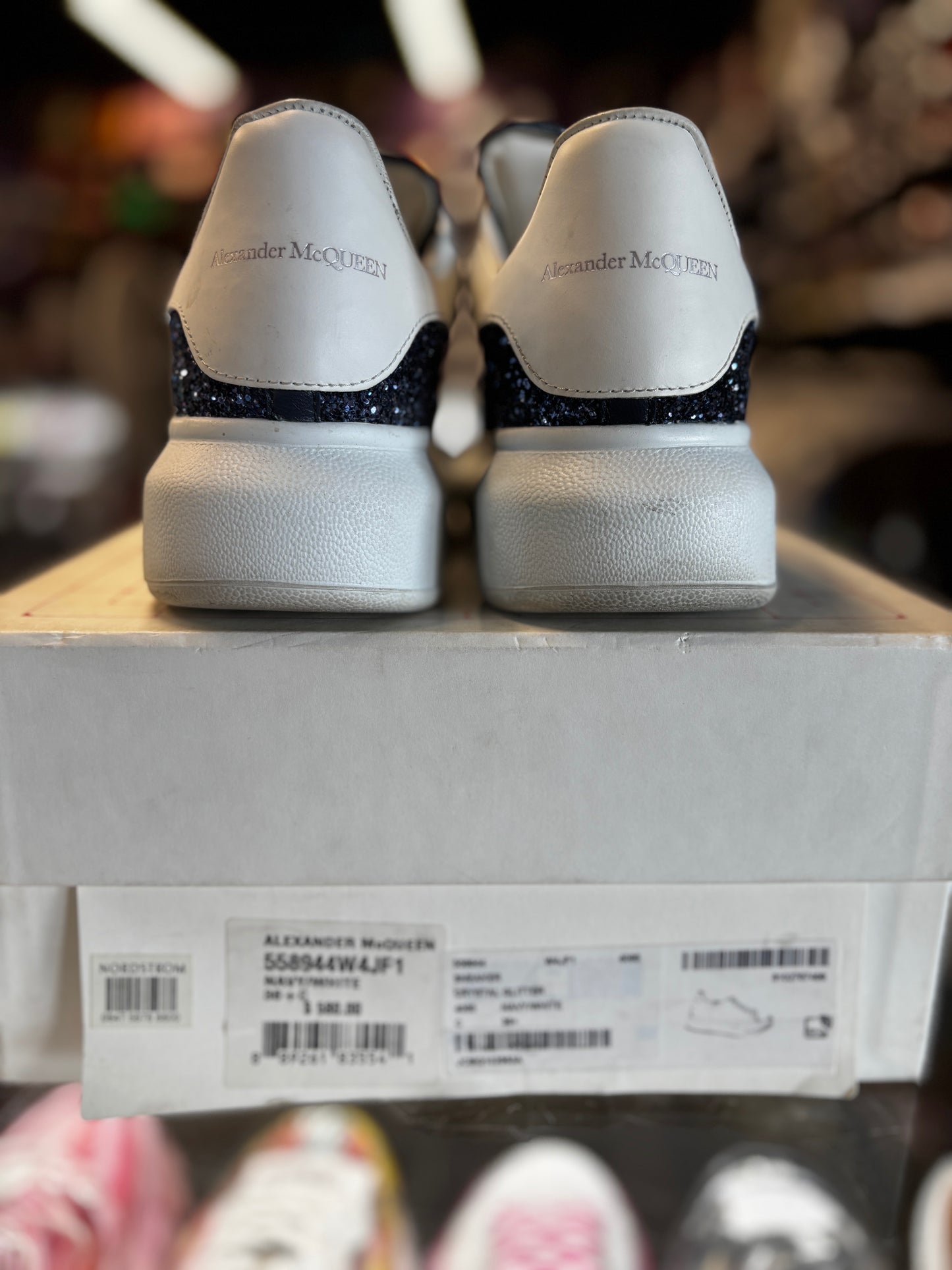 Alexander McQueen Oversized Low "Glitter Navy Blue"