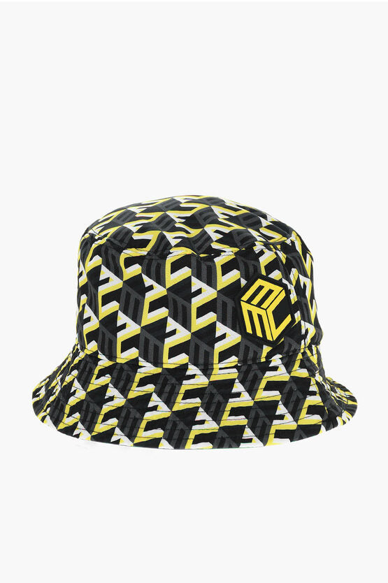MCM Bucket Hat Reversible "Grey/Yellow Logo"