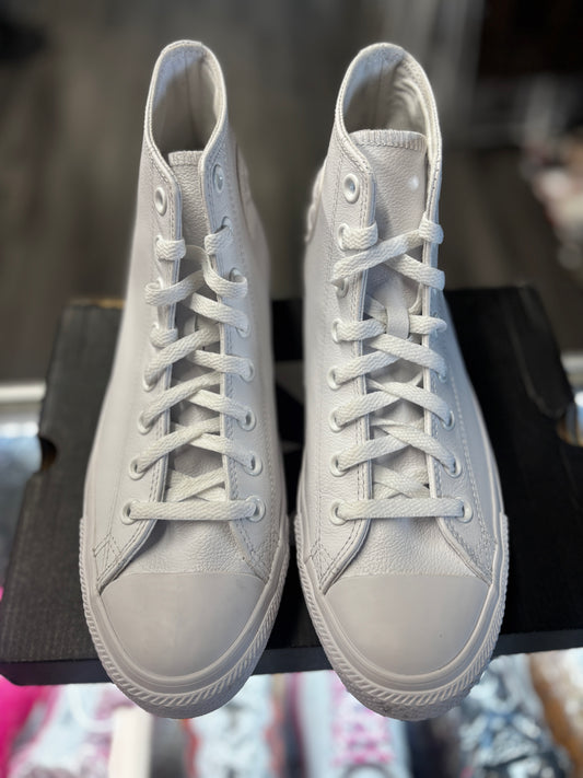 2019 Converse Chuck Taylor All Star Leather Hi "White Monochrome"