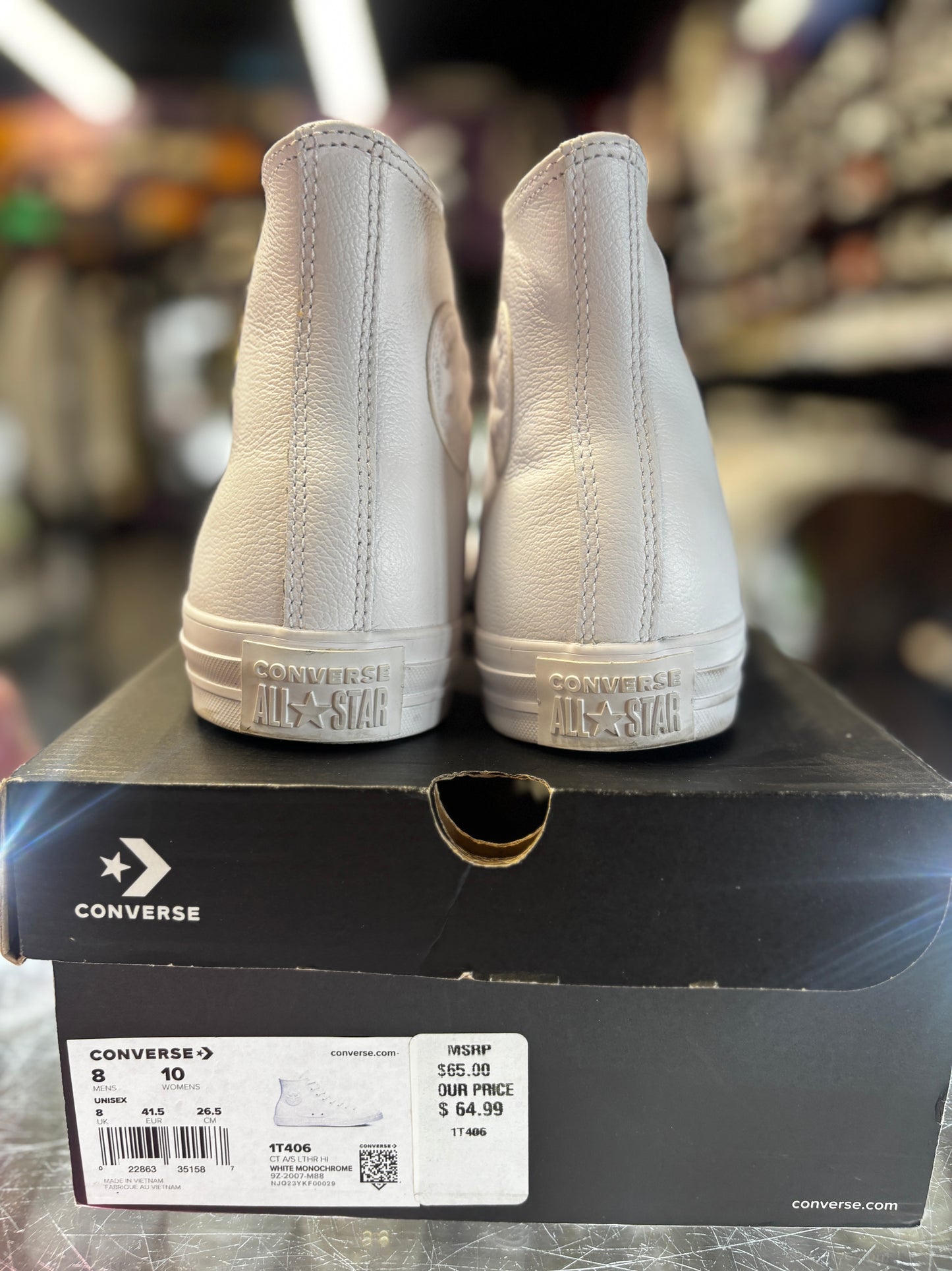 2019 Converse Chuck Taylor All Star Leather Hi "White Monochrome"