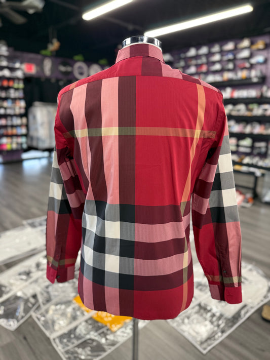 Burberry Button L/S "Red Plaid'
