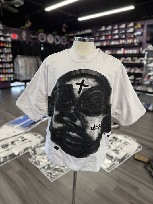 LVSR Cropped Shirt "Big face white"