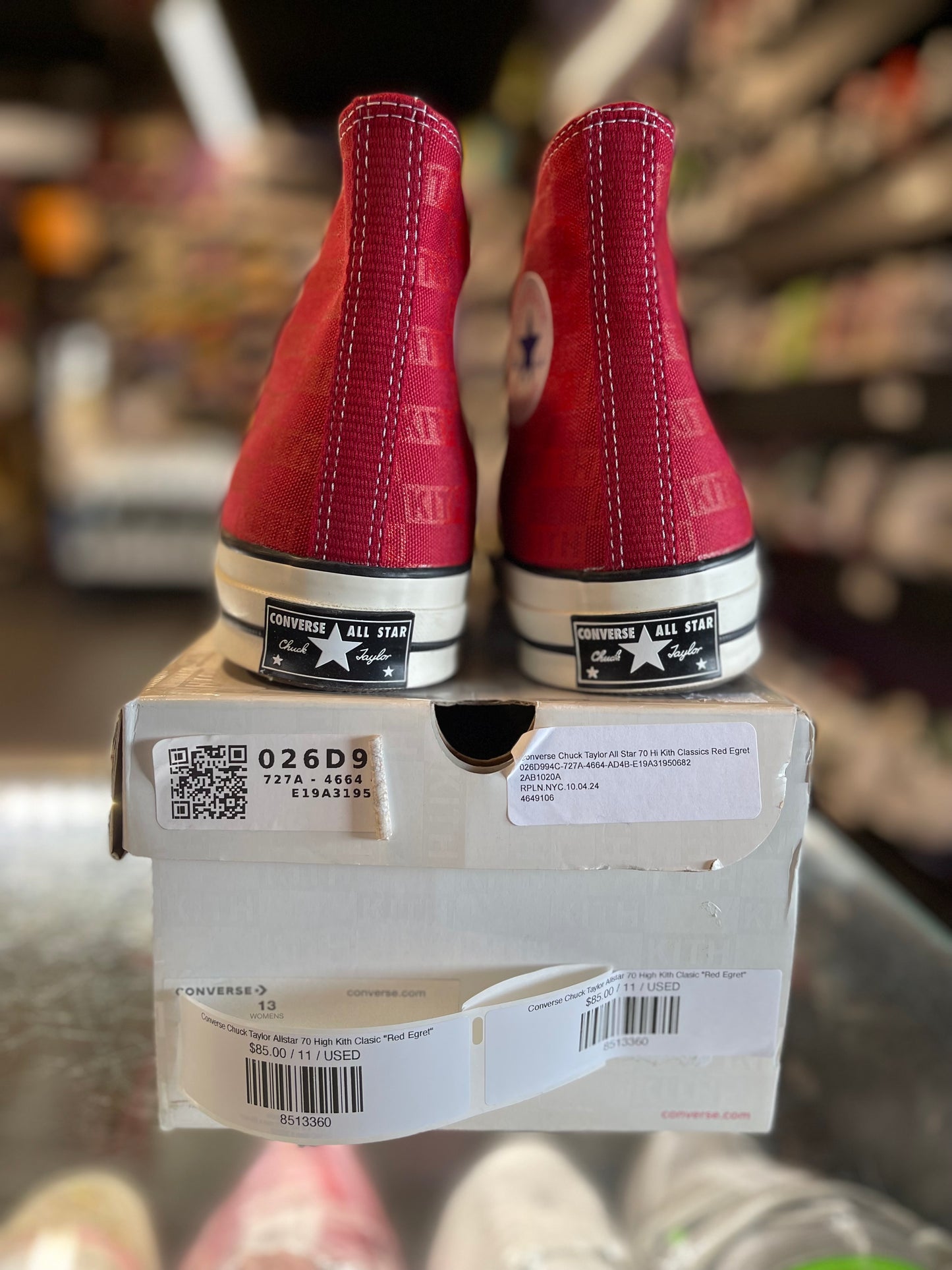 Converse Chuck Taylor Allstar 70 High Kith Clasic "Red Egret"