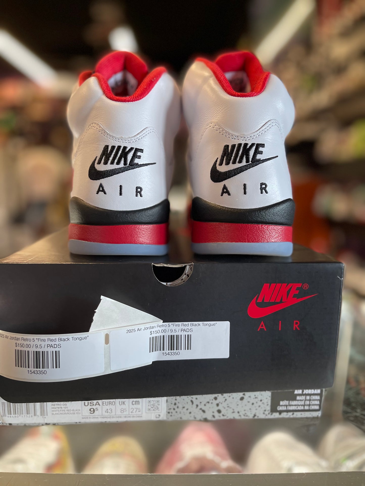 2025 Air Jordan Retro 5 "Fire Red Black Tongue"