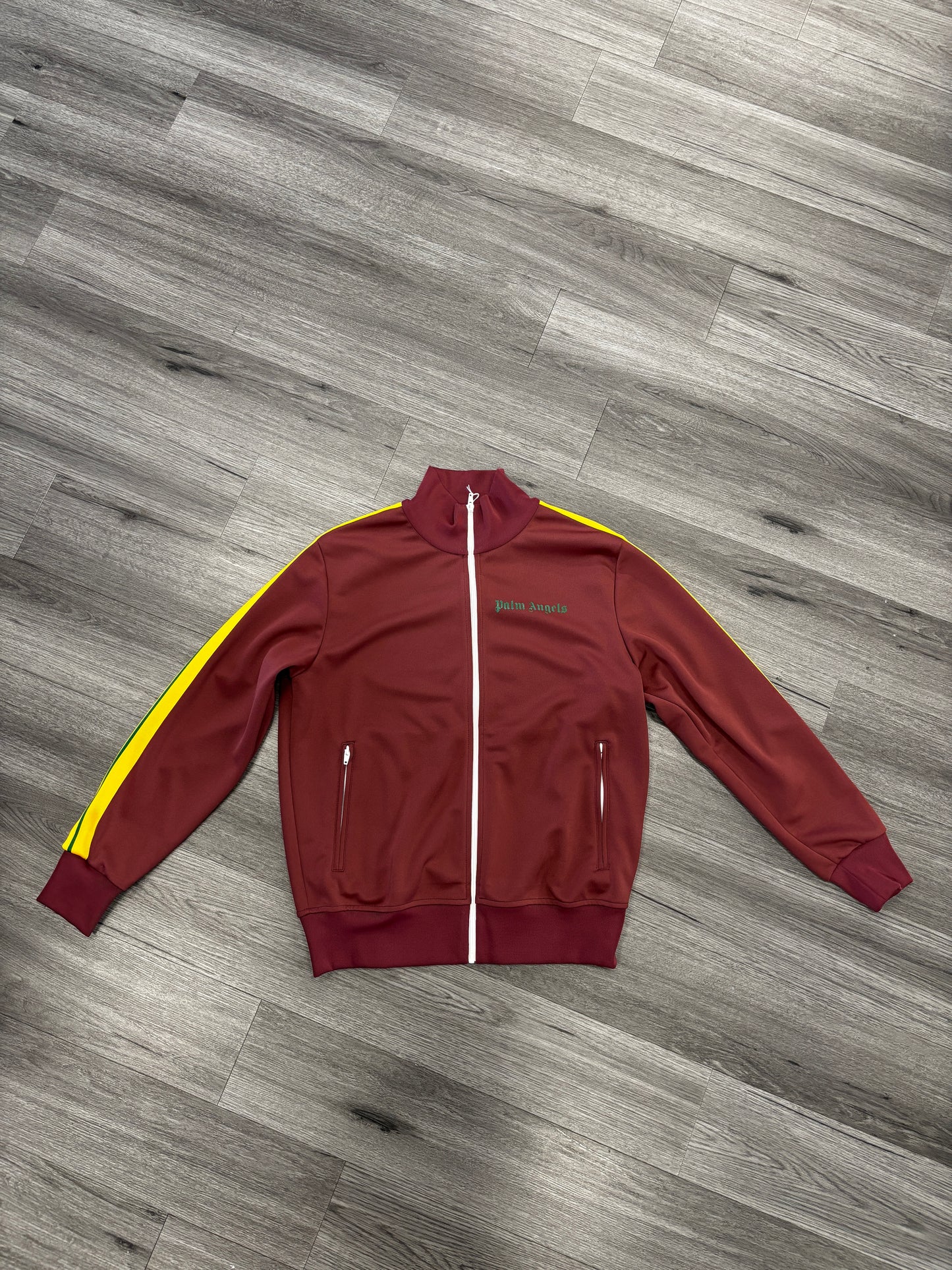 Palm Angels Track Jacket "Burgndy/Yellow/Green"