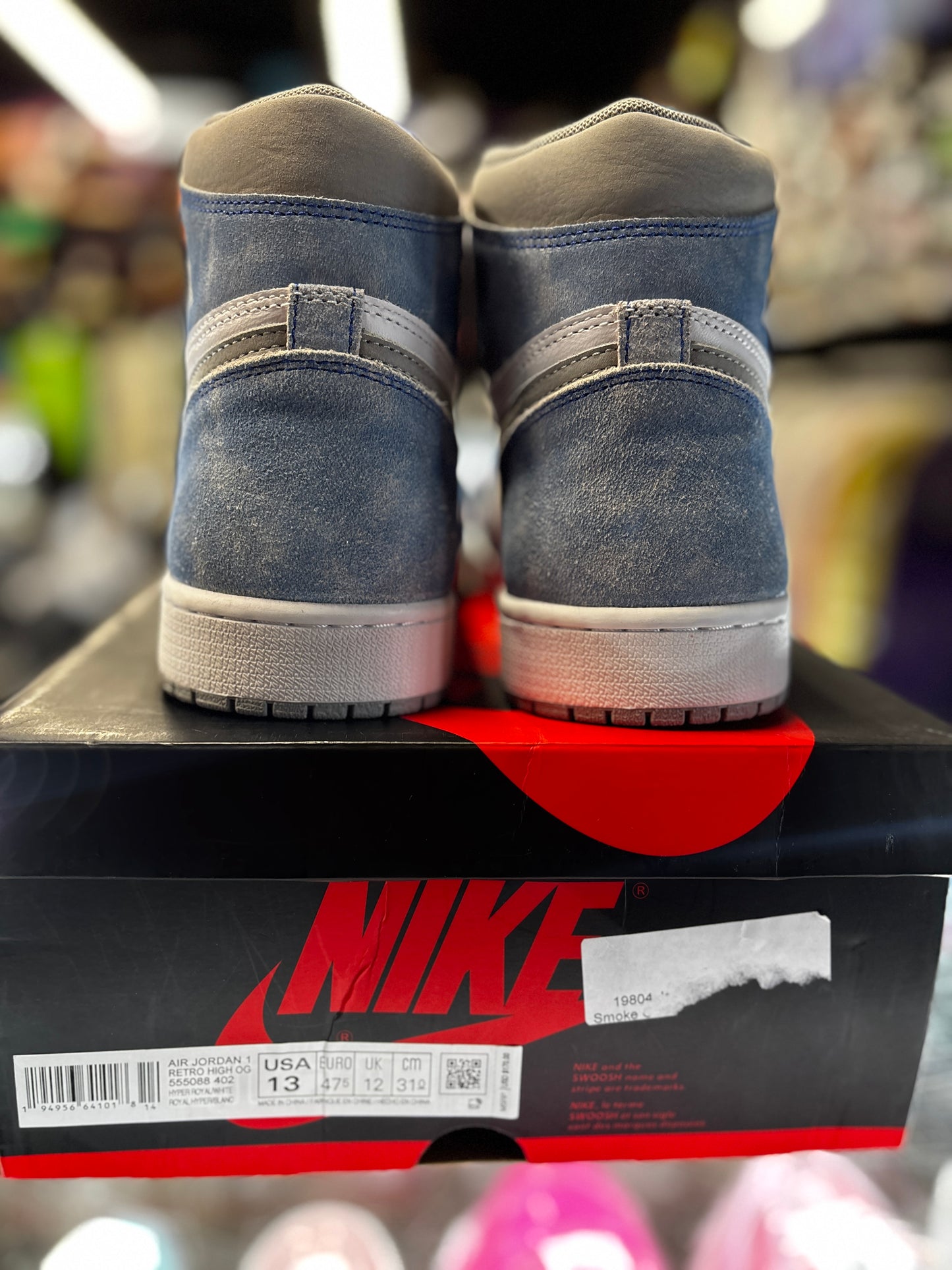 2021 Air Jordan Retro 1 High "Hyper Royal Smoke Grey"