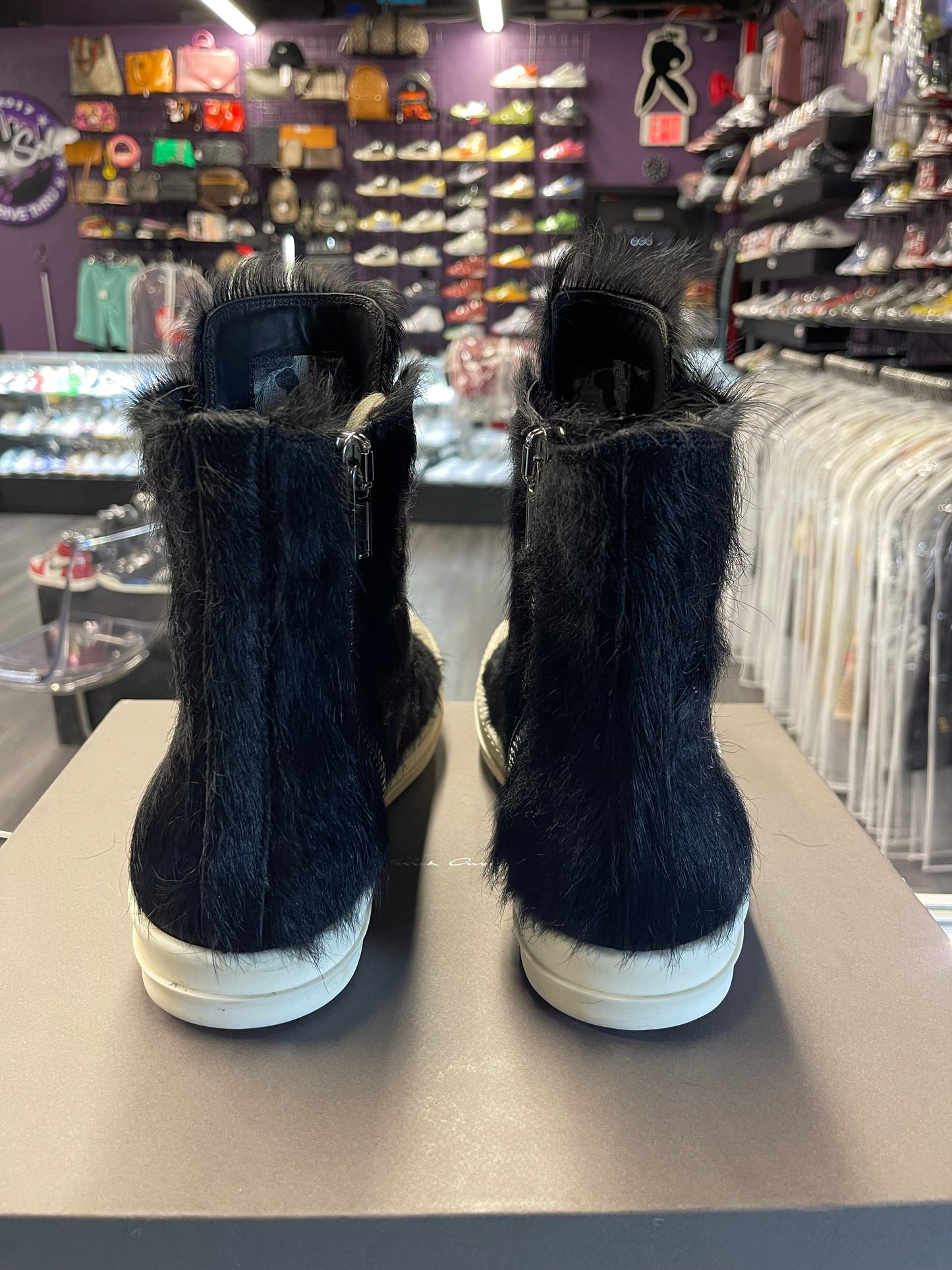 Rick Owens Rammons "Black Pony Hair"