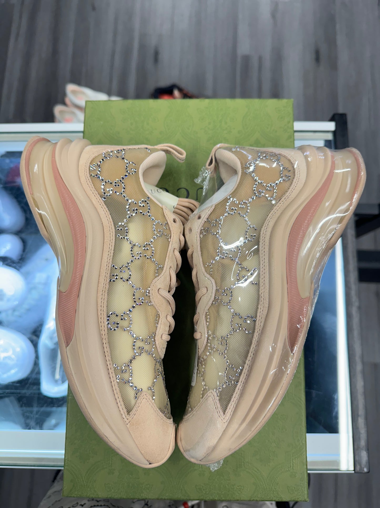 Gucci GG Crystal Mesh Runner