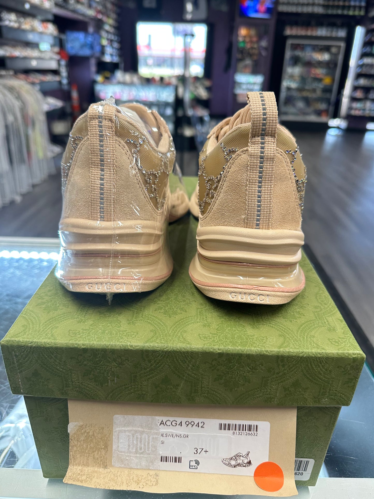 Gucci GG Crystal Mesh Runner
