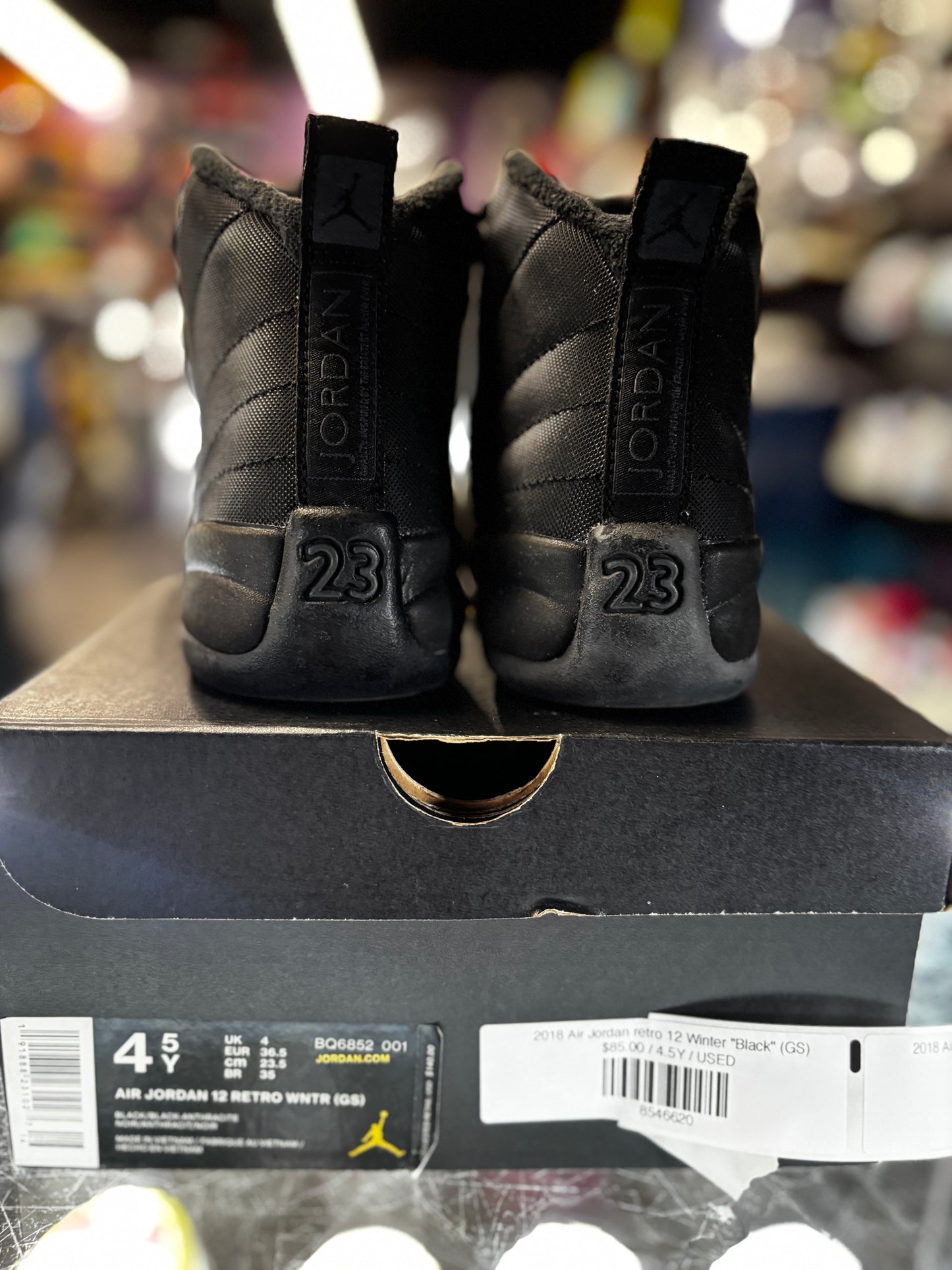 2018 Air Jordan retro 12 Winter "Black" (GS)