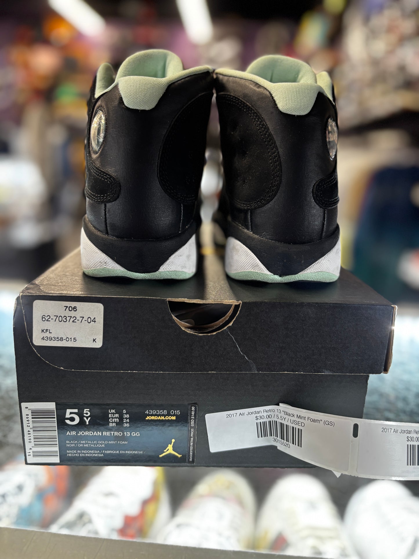 2017 Air Jordan Retro 13 "Black Mint Foam" (GS)